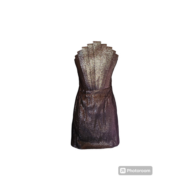 Rafael Cennamo Couture Strapless Iridescent Gray Bustier Dress S - Picture 9 of 11